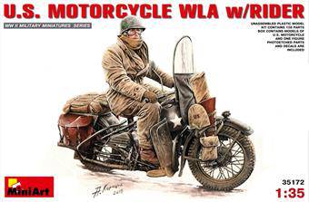 MiniArt 35172 U.S. Motorcycle WLA with Rider 1:35